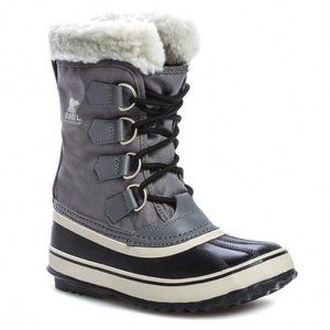 Sorel Women's Gray Carnival NL1495-035 Lace Up Winter Snow Boots Size 7.5